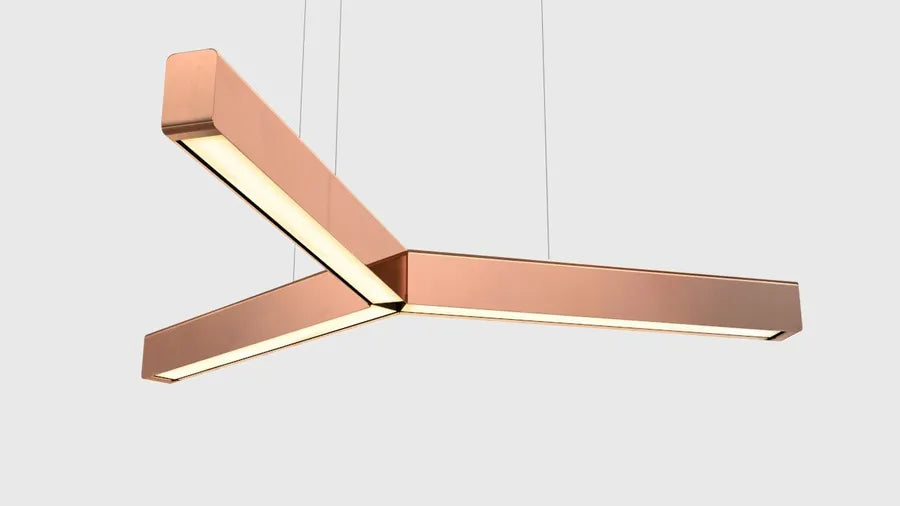 Y Model Pendelleuchte von Anour - Poliertes Kupfer - Jacobsen Plus