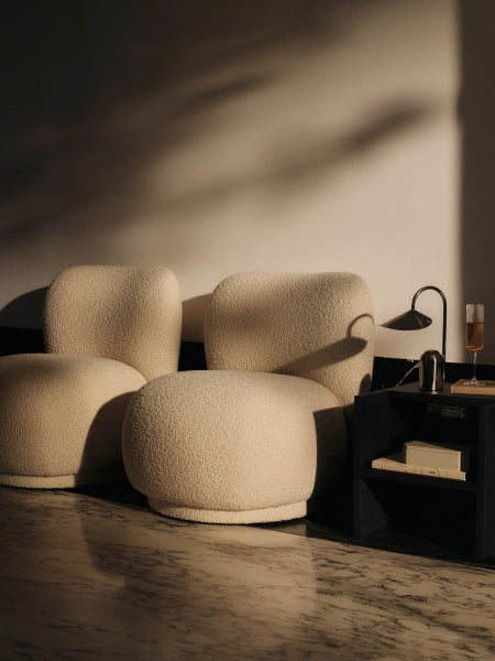 Rico Lounge Chair Piccolo von Ferm Living - Louisiana Sand/Chocholate - Jacobsen Plus
