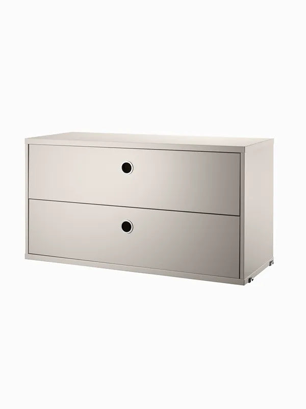 Modul m. To Skuffer, B78 fra String - Beige - Jacobsen Plus