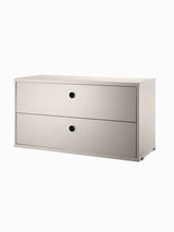 Modul m. To Skuffer, B78 fra String - Beige - Jacobsen Plus