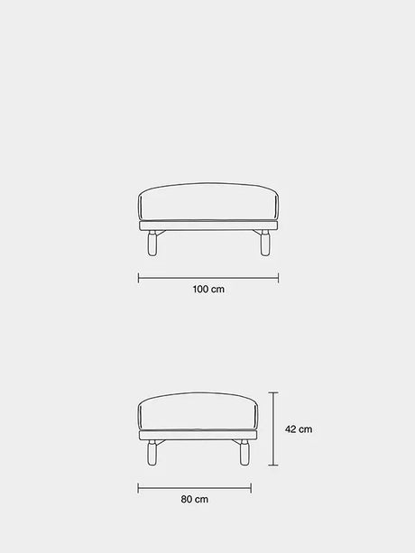 Rest Pouf fra Muuto - Grey - Hallingdal 123 / Eg - Jacobsen Plus