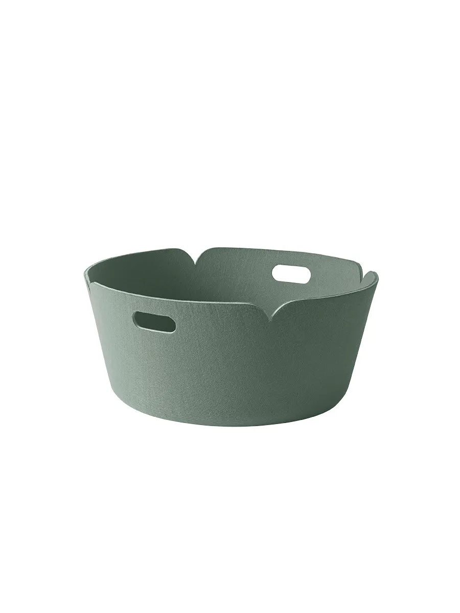 Restore Round Basket von Muuto - Staubgrün - Jacobsen Plus