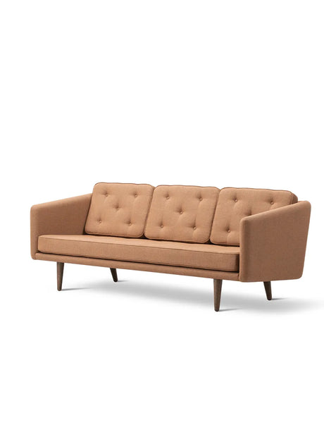 No. 1 Sofa 3-Sitzer, Re-Wool von Børge Mogensen - Re-Wool 108 / Eiche Seifenbehandelt - Jacobsen Plus