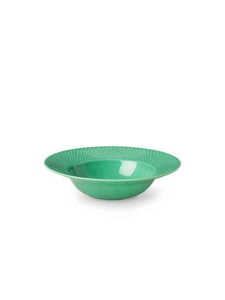 Rhombe tiefer Teller, grün Ø24,5 cm von Lyngby Porcelæn - 3 - Jacobsen Plus
