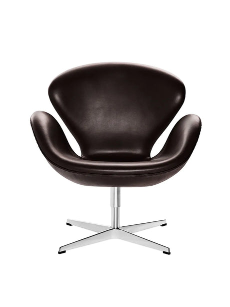 3320 Swan™ Sessel in Leder von Arne Jacobsen - Grace Leder / Dunkelbraun - Jacobsen Plus