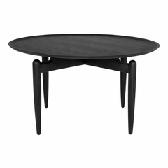 Slow Couchtisch Ø80 cm, Schwarz Eiche von Stellar Works