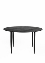 Slow Esstisch Ø125 cm, Schwarz Eiche von Stellar Works