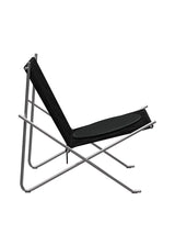 PK4 Lounge-Sessel in Schwarz, Stahlstel von Poul Kjærholm - M. Kissen in Schwarz Grace Leder - Jacobsen Plus