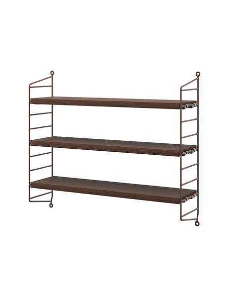 Pocket Regal von String - Dunkle Eiche/Dunkelbraun - Jacobsen Plus