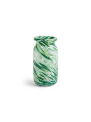 Splash Vase Roll Neck Small, grün Swirl von HAY