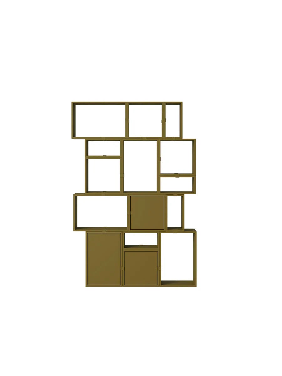 Stacked Storage System, bookcase 2 fra Muuto - Brown Green - Jacobsen Plus