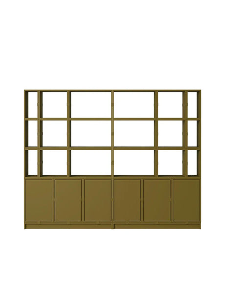 Stacked Storage System, office storage 2 von Muuto - Brown Green - Jacobsen Plus
