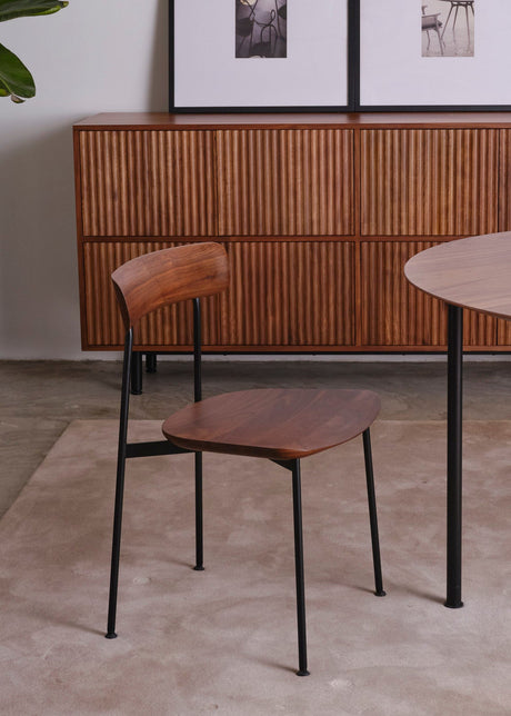 Crawford Esszimmerstuhl in Walnuss von Stellar Works - 2 - Jacobsen Plus