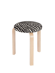 Stool 60, Zebra Stoff von Artek