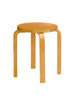 Stool E60, honiggebeizte Birke von Artek
