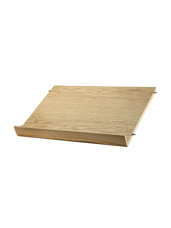 Magasinhylde, træ fra String - Eg / Smal: 58 x 30 x 2 cm - Jacobsen Plus