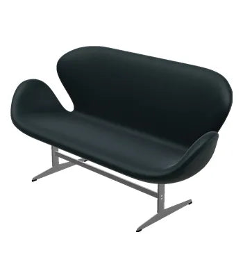 3321 Svanesofa af Arne Jacobsen - Essential læder / Sort - Jacobsen Plus