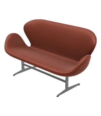 3321 Svanesofa af Arne Jacobsen - Aura læder / Cognac - Jacobsen Plus