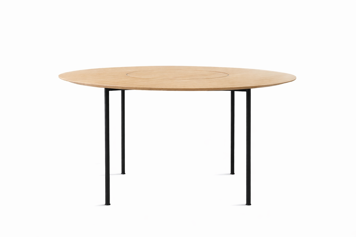 Crawford rundes Esstisch 2, Ø160cm, Eiche von Stellar Works - 1 - Jacobsen Plus
