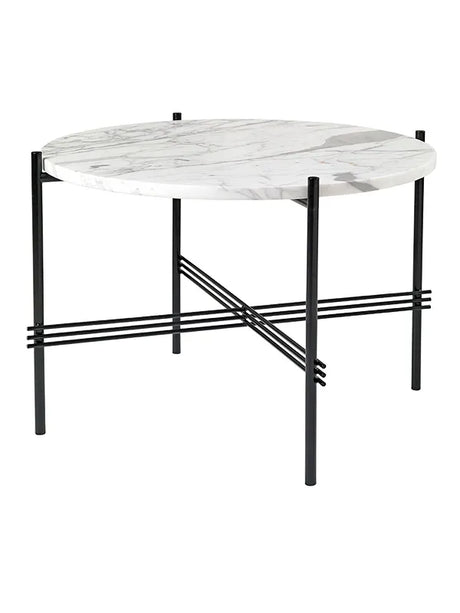 Gamfratesi TS Tisch Ø55 von GUBI - Weiß - Schwarz - Jacobsen Plus