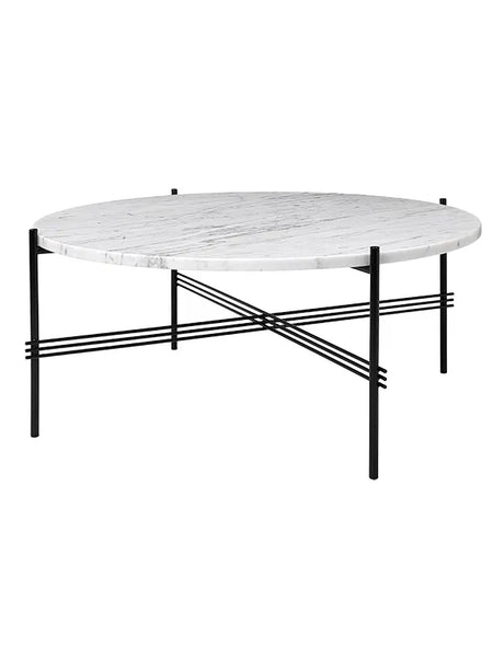 Gamfratesi TS Tisch Ø80 von GUBI - Weiß - Schwarz - Jacobsen Plus