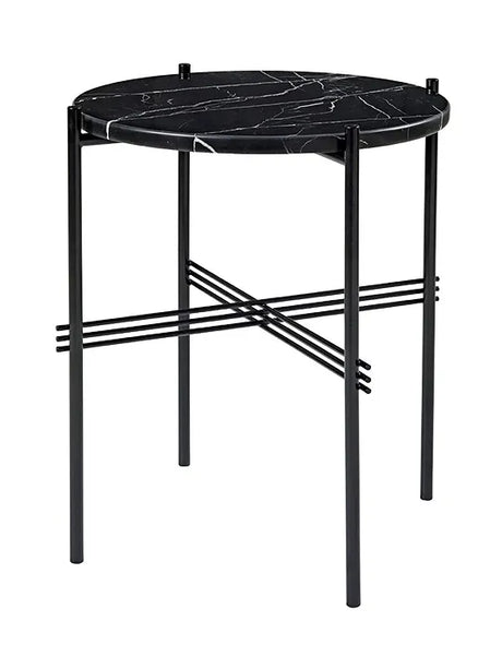 Gamfratesi TS Tisch Ø40 von GUBI - Schwarz - Schwarz - Jacobsen Plus
