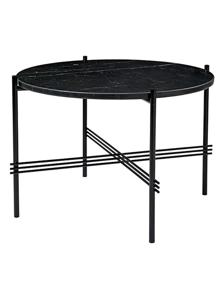 Gamfratesi TS Tisch Ø55 von GUBI - Schwarz - Schwarz - Jacobsen Plus