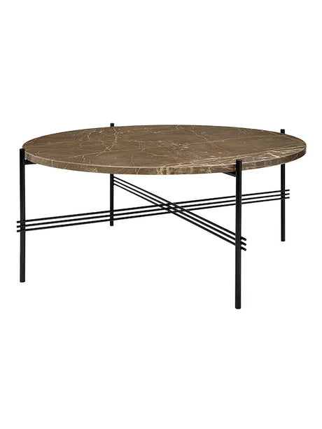 Gamfratesi TS Tisch Ø80 von GUBI - Braun - Schwarz - Jacobsen Plus