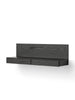 Tana Wandmontiertes Medienmodul, schwarz gebeizte Eiche von New Works