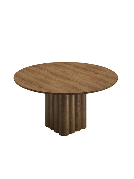 Plush Table Round von DK3 - Walnuss / Ø 140 cm + 2 Zusatzplatten - Jacobsen Plus