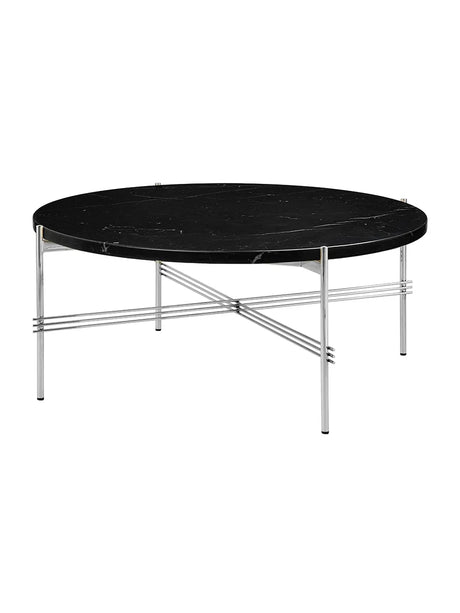 Gamfratesi TS Tisch Ø80 von GUBI - Schwarz - Polierter Stahl - Jacobsen Plus