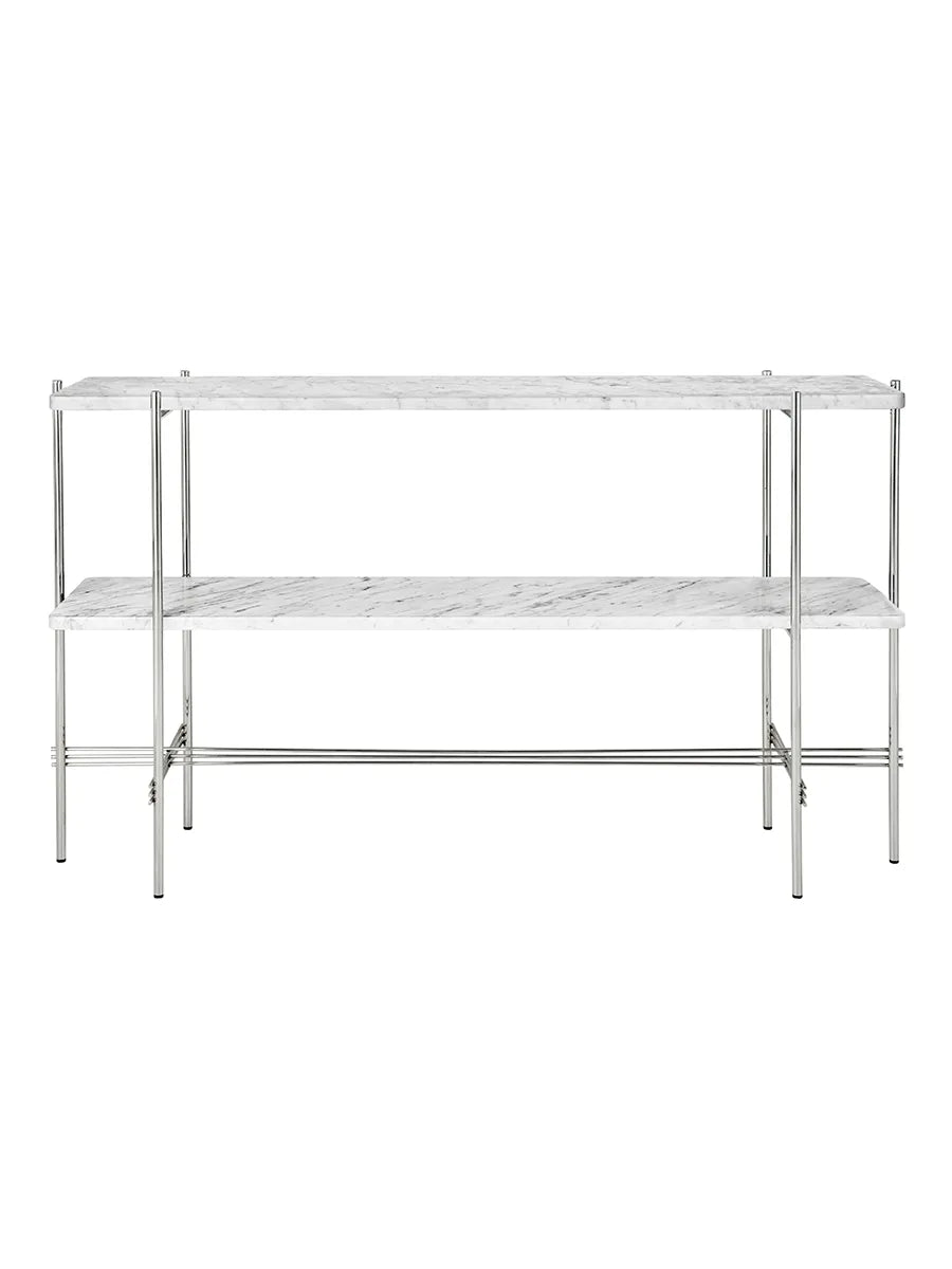 TS Console, 2 rack fra GUBI - Hvid - Poleret stål - Jacobsen Plus