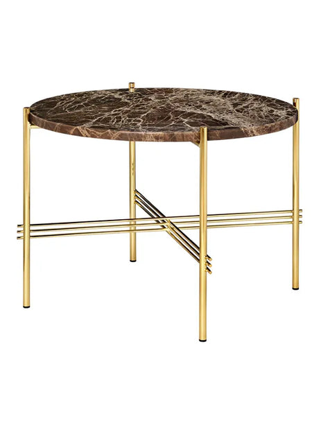 Gamfratesi TS Tisch Ø55 von GUBI - Braun - Messing - Jacobsen Plus