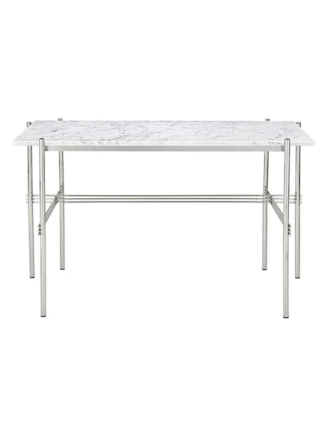 TS Desk 120x60 von GUBI - White Carrara - Stahlgestell - Jacobsen Plus