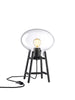 U4 Hiti Bordlampe, klart glas/sort eg fra FDB Møbler