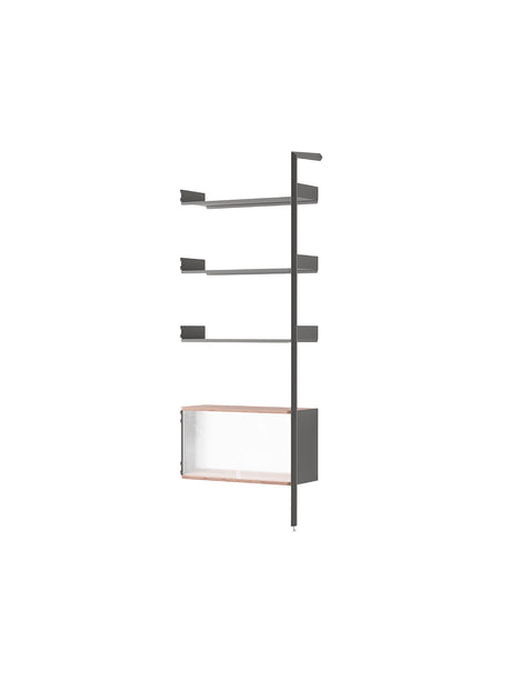Rombe IF6, Add-on Bay Cabinet von &Tradition - Anthrazit mit Anthrazitregalen - Jacobsen Plus
