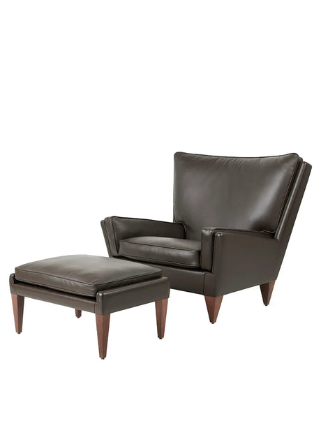 V11 Lounge Chair, glattes Leder Coffee von GUBI - 5 - Jacobsen Plus