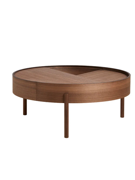 Arc Couchtisch, Ø 89 cm von Woud - Walnuss - Jacobsen Plus