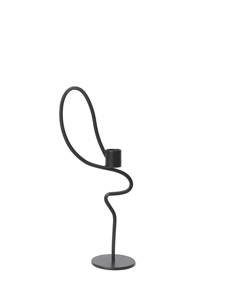 Valse Candleholder, high von Ferm Living - Schwarz - Jacobsen Plus