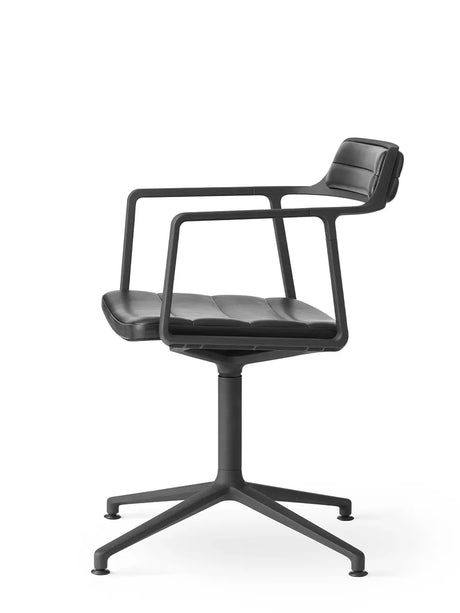 VIPP452 Swivel Chair m/schwarz Gestell, schwarz Leder von Vipp - 4 - Jacobsen Plus