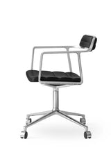 VIPP452 Swivel Chair m/hjul, Schwarz Leder von Vipp - 2 - Jacobsen Plus