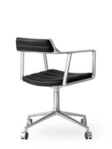 VIPP452 Swivel Chair m/hjul, Schwarz Leder von Vipp - 3 - Jacobsen Plus