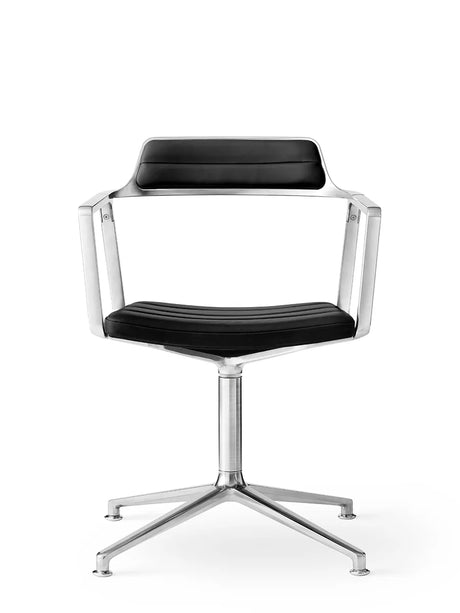 VIPP452 Swivel Chair, Schwarz Leder von Vipp - 1 - Jacobsen Plus