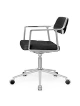 VIPP453 Swivel+ Chair m/hjul, schwarzes Leder fra Vipp - 3 - Jacobsen Plus