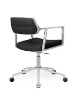 VIPP453 Swivel+ Chair m/hjul, schwarzes Leder fra Vipp - 4 - Jacobsen Plus
