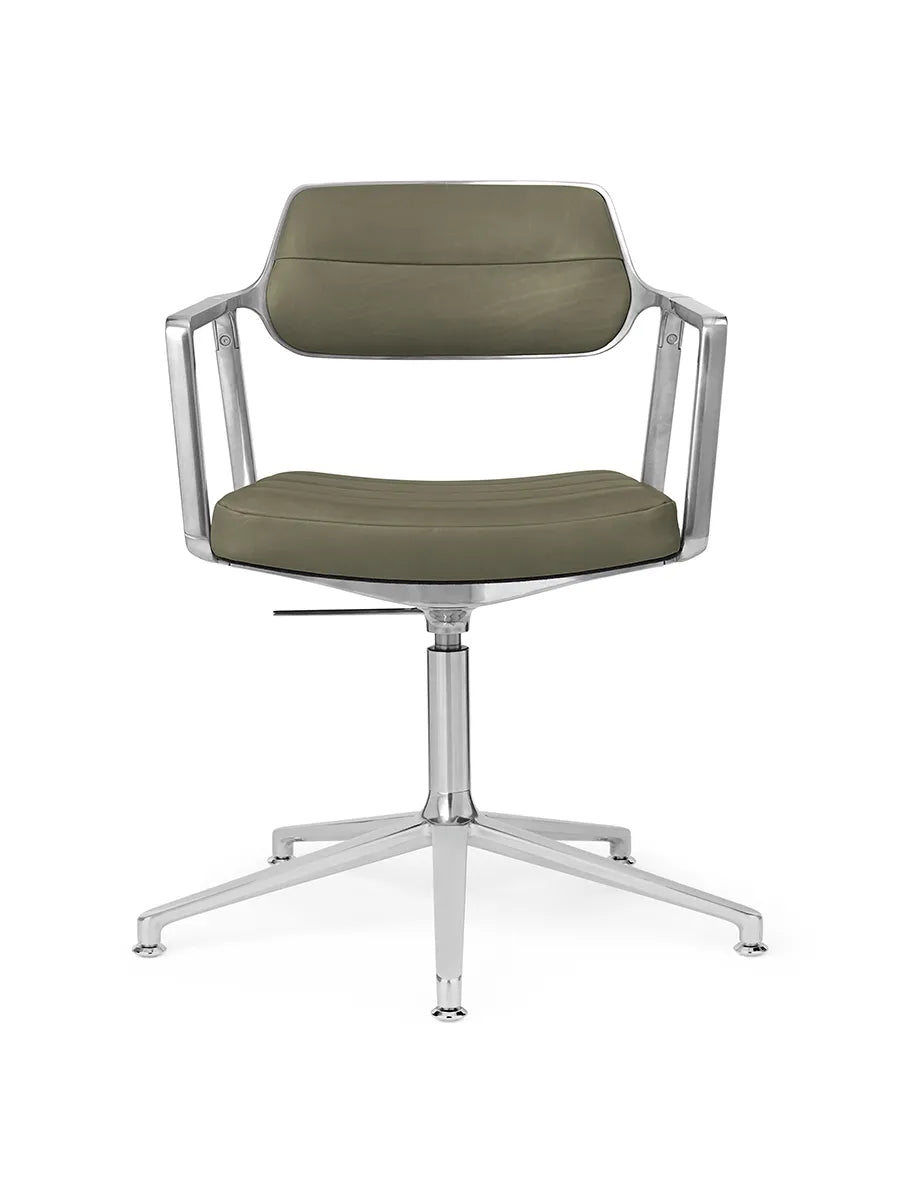 VIPP453 Swivel+ Chair, bosco Grün Leder von Vipp - 1 - Jacobsen Plus