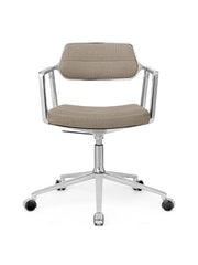 VIPP453 Swivel+ Chair m/hjul, dark sand Textil von Vipp