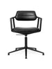 VIPP453 Swivel+ Chair m/schwarzem Gestell, schwarzes Leder von Vipp