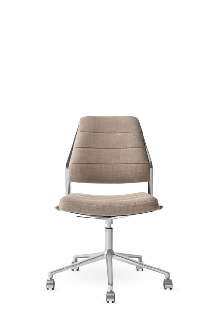Vipp454+ Swivel Stuhl mit Rollen - Dunkler Sand Textil - Jacobsen Plus