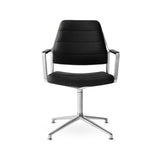 Vipp455 Swivel Stuhl - Schwarz Leder - Jacobsen Plus